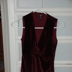 Velvet burgundy dress